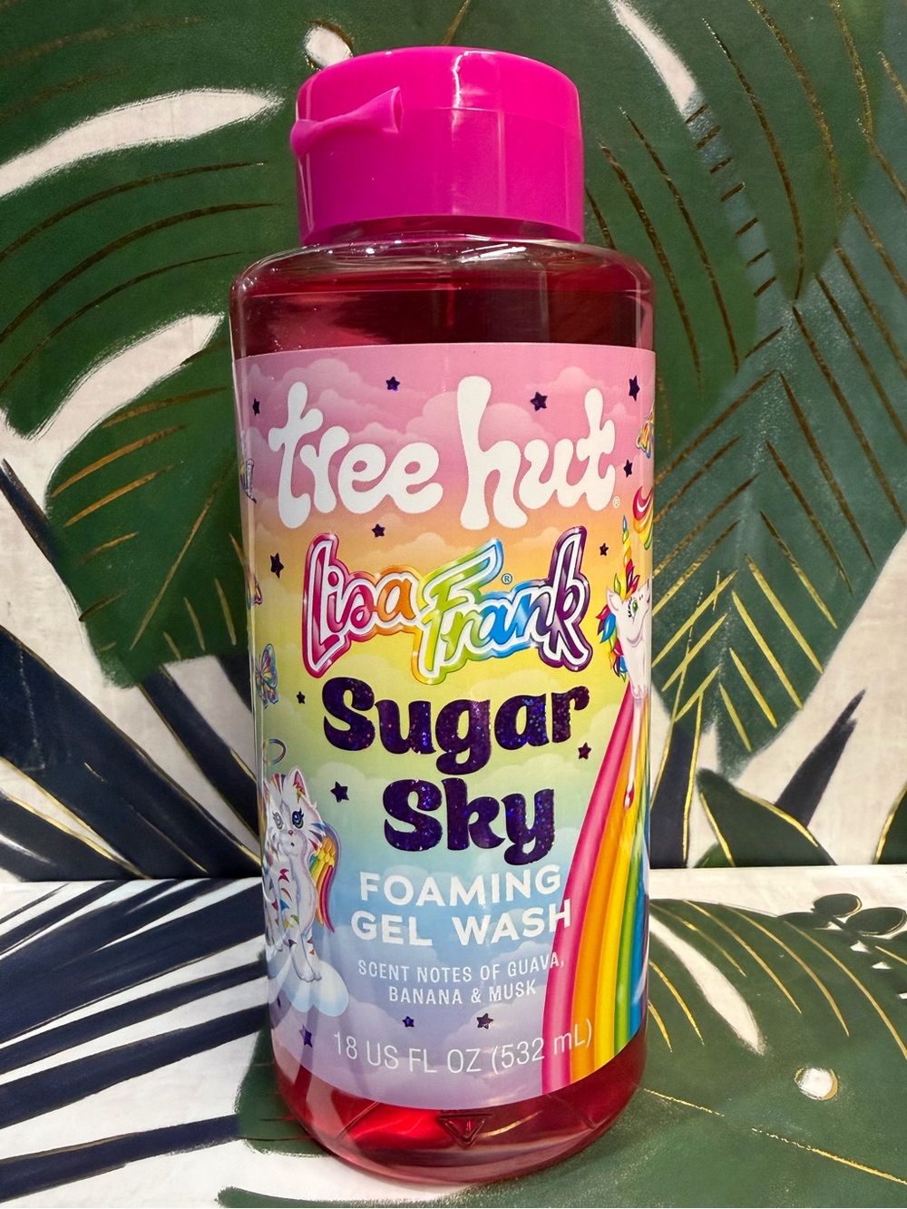 Tree Hut x Lisa Frank Sugar Sky Foaming Gel Wash 18 oz NEW